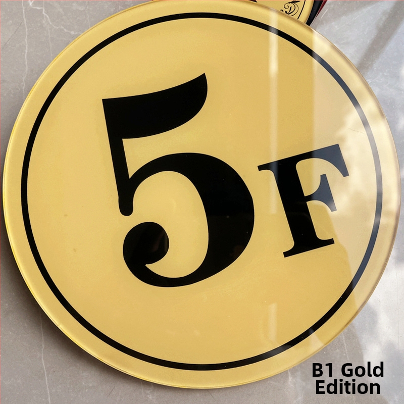 Akrilna podna pločica za označavanje podova – prilagodljiva UV tiskom (Materijal: Akril; Prilagodba: Da; Tisak: UV; Namjena: Označavanje podova)