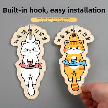 Akrilni natpis za ulazna vrata s mačjim motivom, UV ispis, prilagodljiv – Haolong Craft