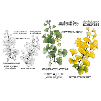 Šablona za rezanje s dizajnom lista ginka, matrica od karbonskog čelika, silikonni pečat za reljef i graviranje