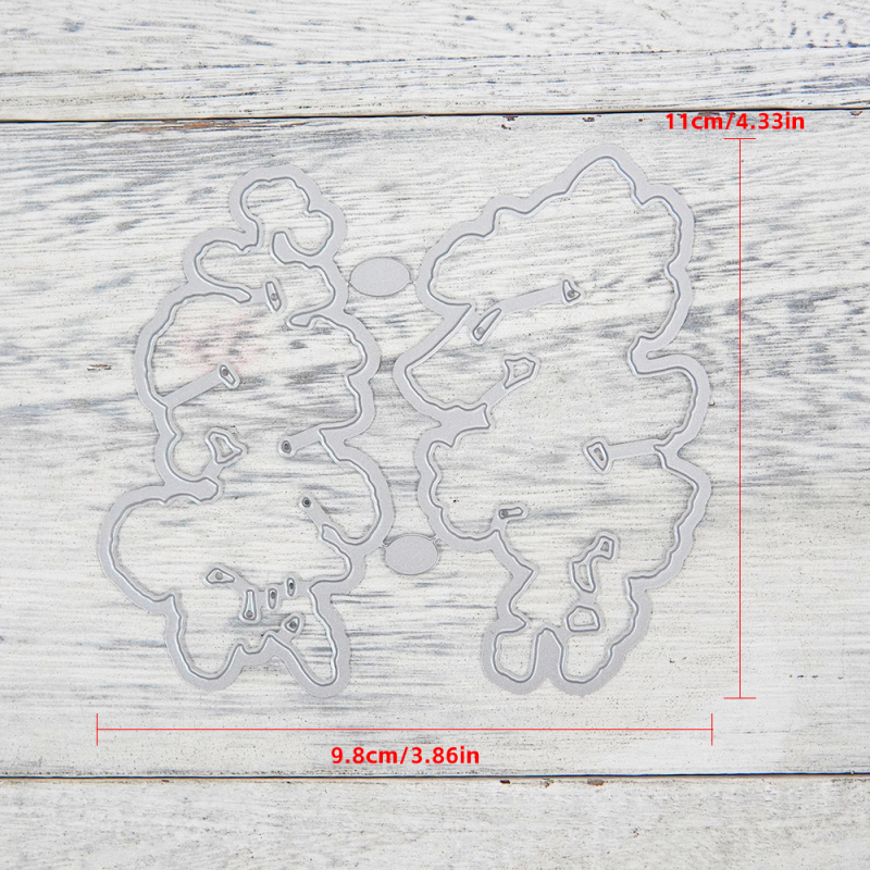 Šablona za rezanje s dizajnom lista ginka, matrica od karbonskog čelika, silikonni pečat za reljef i graviranje