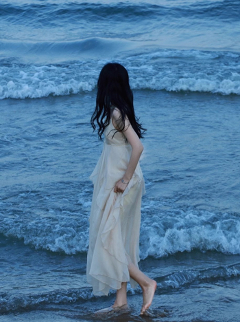 rochie midi de plajă cu bretele, fără mâneci, poliester, stil chinezesc, vară 2024