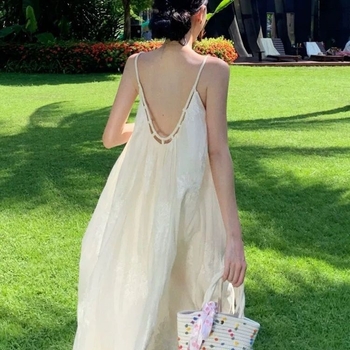 Rochie lungă, poliester, guler rotund, fără mâneci, stil literar retro chinezesc