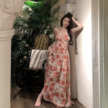 Rochie din poliester, fără mâneci, croială tip A-line, talie înaltă, lungime medie