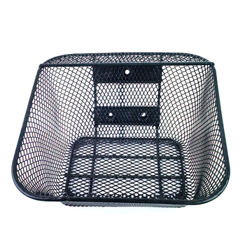 Μπροστινό καλάθι ποδηλάτου με καπάκι, από σίδηρο, μάρκα Crown, προσαρμόσιμο