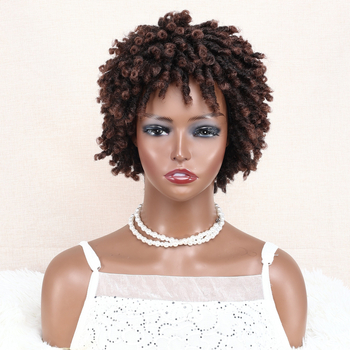Afro paróka dreadlockokkal, puhán göndör műszálból, hőálló, etnikus stílus, teljes fejfedés; nem festhető és nem lehet permelni