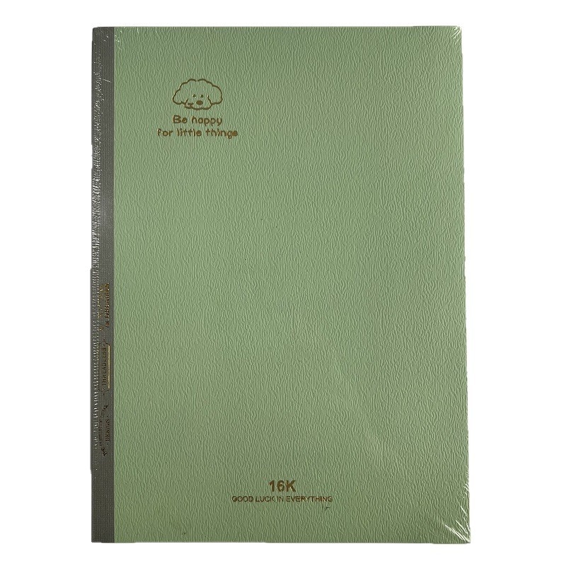 Caiet cu legare fără sârmă; hârtie 80 g din pulpă brută de lemn; 50–100 pagini