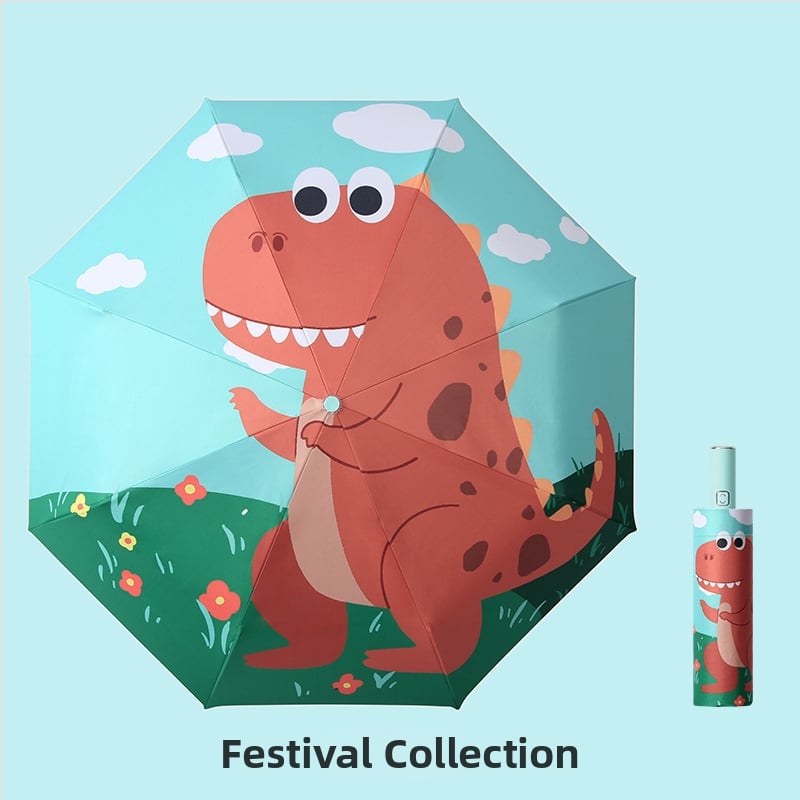 Παιδική ομπρέλα τρίφυλλη με cartoon σχέδιο, Αυτόματο άνοιγμα, 8 ατσάλινοι ράβδοι, ύφασμα 190T