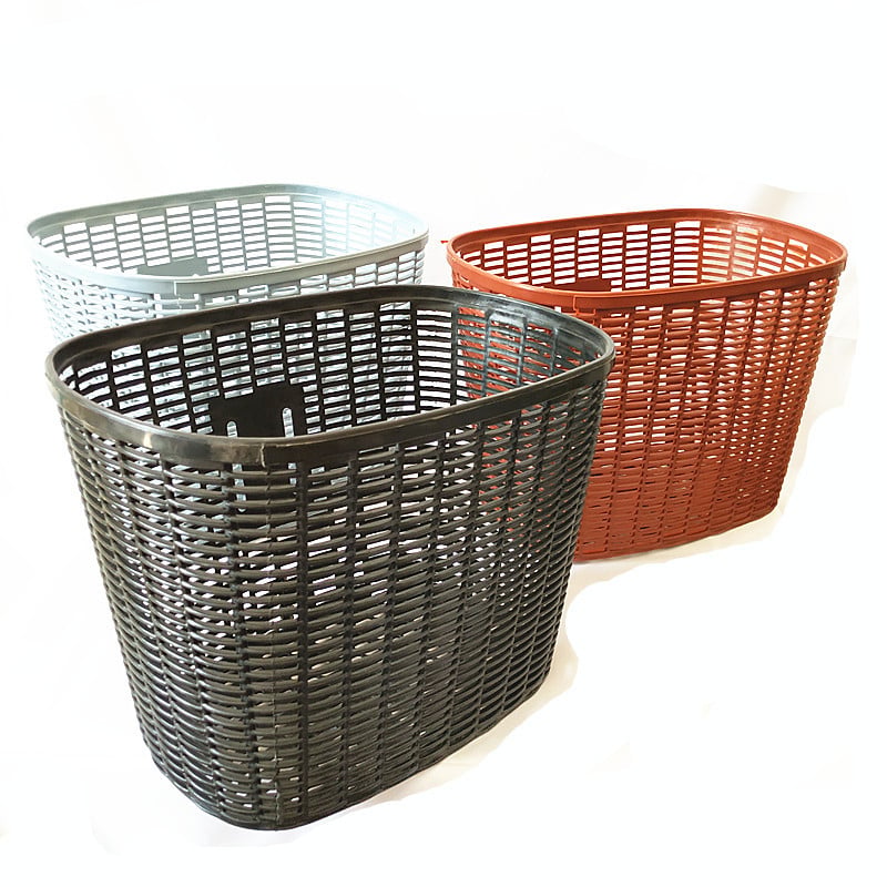 Retro prednja košara za bicikl, vodootporna i otporna na hrđu, plastična košarica s dubokim dizajnom