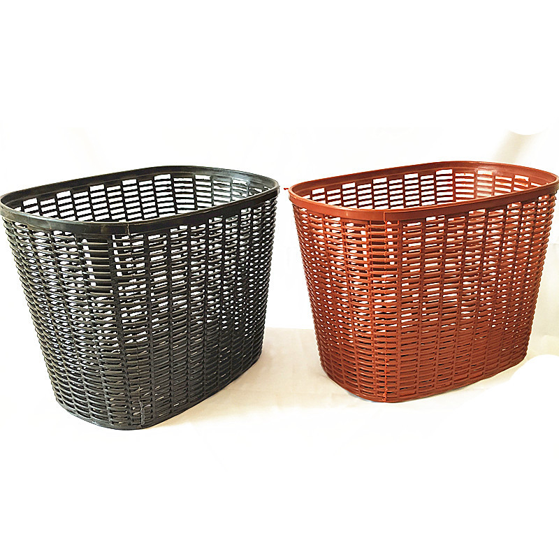 Retro prednja košara za bicikl, vodootporna i otporna na hrđu, plastična košarica s dubokim dizajnom