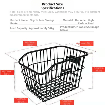 Zadný košík na bicykel, z železa, kompatibilný s batohmi
