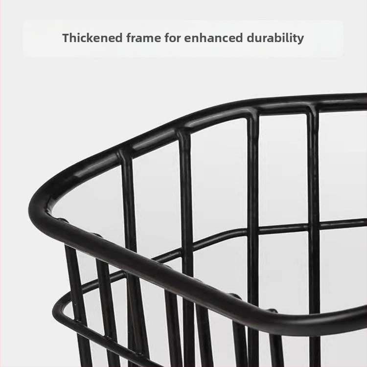 Zadný košík na bicykel, z železa, kompatibilný s batohmi