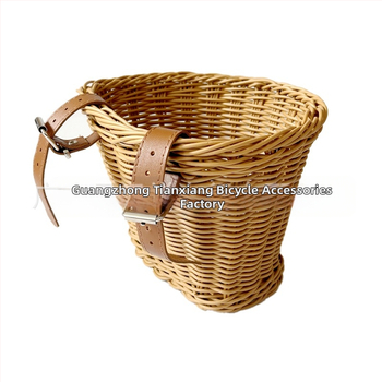 Predný košík na bicykel pre deti, vintage tkaný z plastového ratanu, značka Hengtianxiang