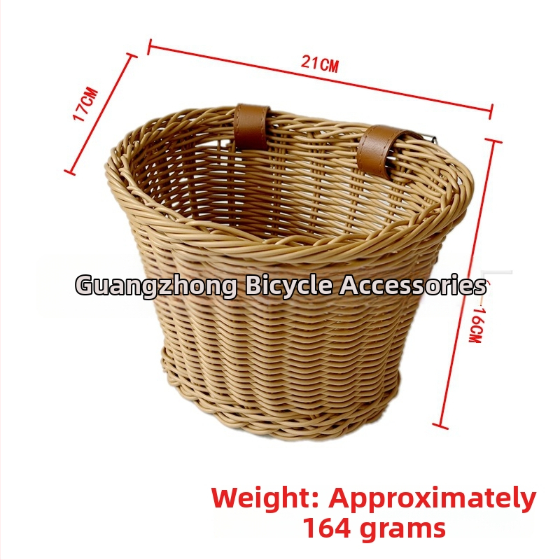Predný košík na bicykel pre deti, vintage tkaný z plastového ratanu, značka Hengtianxiang