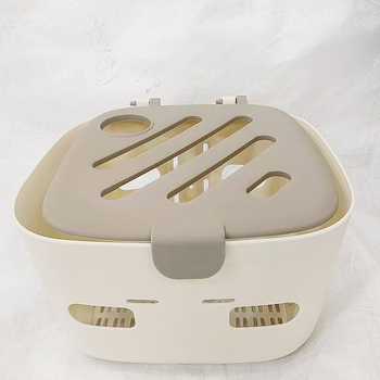 Μπροστινό καλάθι για ηλεκτρικό όχημα, πλαστικό, με καπάκι, μεγάλη χωρητικότητα, κατάλληλο για κατοικίδια και λαχανικά