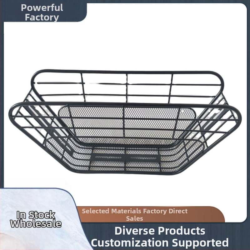 Košík na motocykel so stredným uchytením, železná konštrukcia, veľká kapacita, 16 kusov v krabici