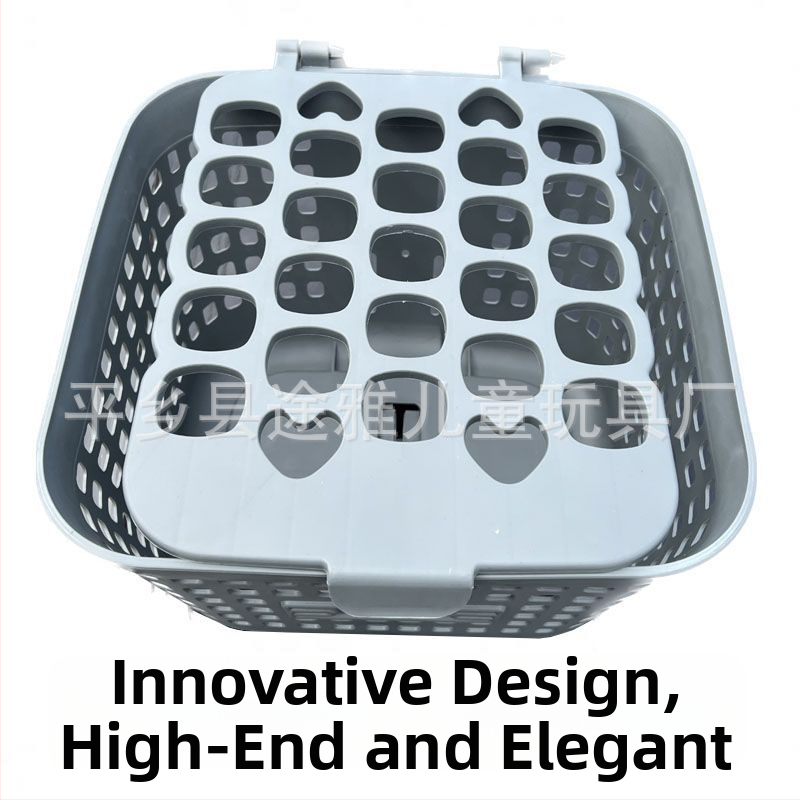 Predný košík pre elektrické vozidlo, s veľkou sieťou a krytom, čierny