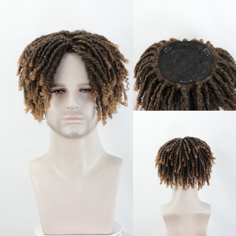 Perucă – bucle scurte, stil african, model 407-T1B/30; fibre rezistente la căldură; construcție cu mecanism; breton: drept sau înclinat