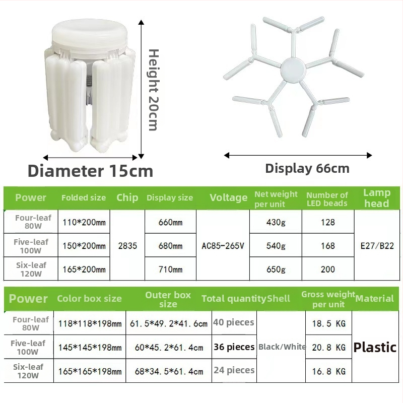 Lampa za projekciju snježne pahulje s preklopnim dizajnom lista; podesiva osvjetljenost; E27 utičnica; daljinski upravljač; snop 360°; ulaz 85-265V