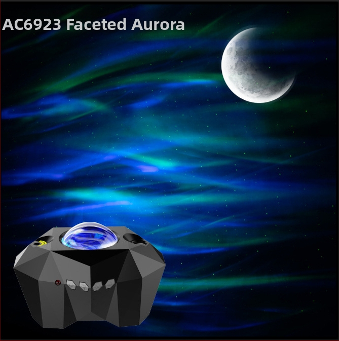 Projektor mjeseca, aurora borealis i zvjezdano nebo, LED svjetlo uz USB Bluetooth zvučnik