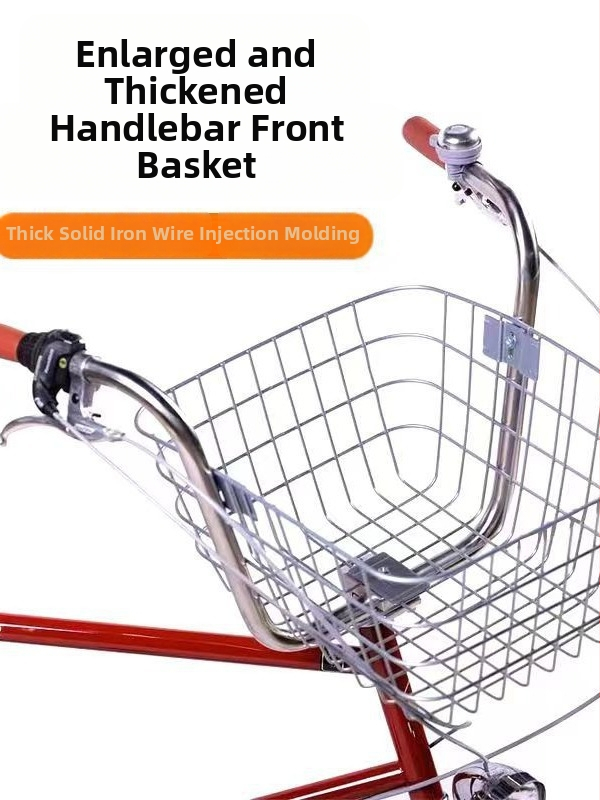 Predný košík na bicykel, kovová konštrukcia, predné upevnenie