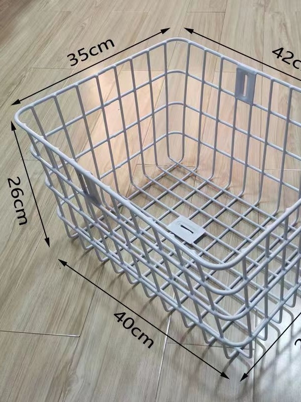 Εμπρός καλάθι ποδηλάτου, μεταλλική κατασκευή από σίδηρο, εμπρόσθια τοποθέτηση