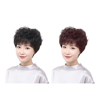 Perucă pentru femei - scurtă, păr natural, respirabilă și ușoară, model 3011, mecanism de execuție, poate fi vopsită
