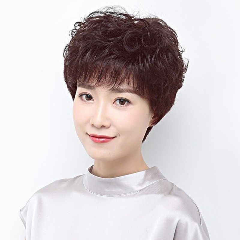 Perucă pentru femei - scurtă, păr natural, respirabilă și ușoară, model 3011, mecanism de execuție, poate fi vopsită