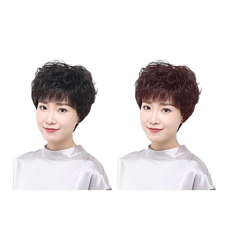 Perucă pentru femei - scurtă, păr natural, respirabilă și ușoară, model 3011, mecanism de execuție, poate fi vopsită