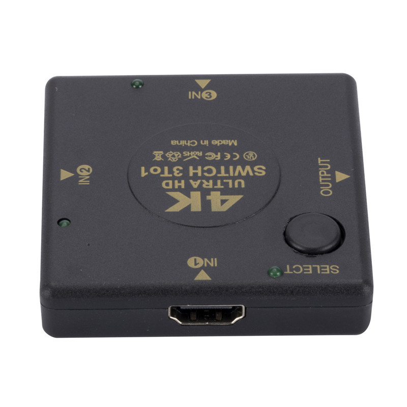 Grwibeou HDMI prekidač, 3-u-1 izlaz, 4K rezolucija