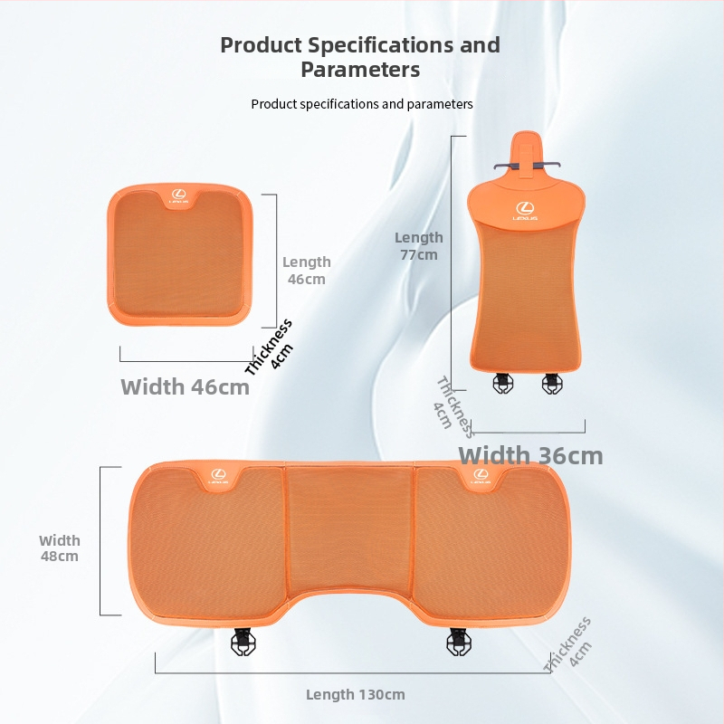 Sedací vankúš pre Lexus ES200/NX/RX300/UX260 (povrch: ľadová hodvábna látka; výplň: syntetické vlákno; sezóna: štyri ročné obdobia; funkcie: dekorácia, ventilácia)