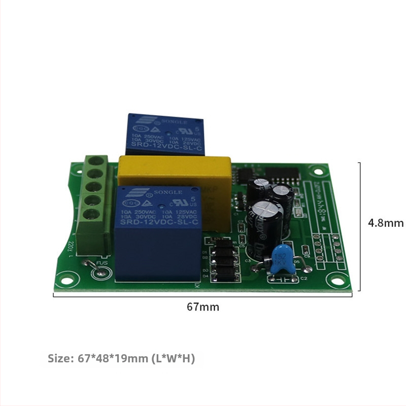 Bežični relej za daljinsko upravljanje — upravljač s 2–4 kanala, daljinski upravljač s 3 tipke za gore/dolje i zaustavljanje, upravljanje motorom naprijed/natrag