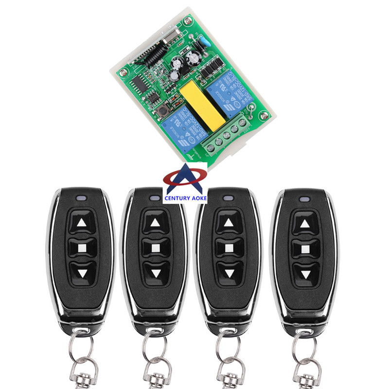 Bežični relej za daljinsko upravljanje — upravljač s 2–4 kanala, daljinski upravljač s 3 tipke za gore/dolje i zaustavljanje, upravljanje motorom naprijed/natrag