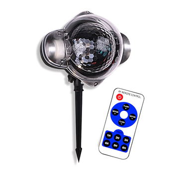 LED λαμπτήρας προβολής νιφάδας χιονιού για εξωτερική αυλή - IP65 αδιάβροχος, ABS σώμα, τηλεχειριστήριο λευκό φως, αυτονομία άνω των 36 ωρών