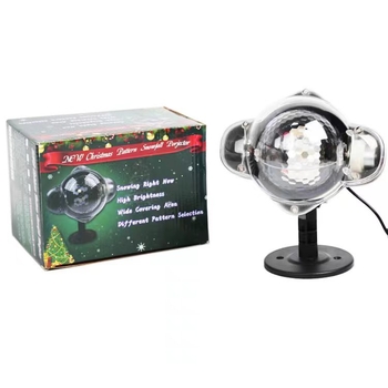 LED λαμπτήρας προβολής νιφάδας χιονιού για εξωτερική αυλή - IP65 αδιάβροχος, ABS σώμα, τηλεχειριστήριο λευκό φως, αυτονομία άνω των 36 ωρών