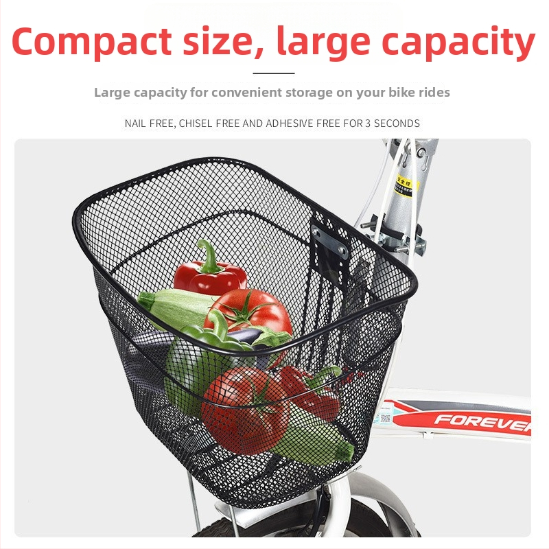 HANLI Železný predný košík na bicykel, sieťovaný — Materiál: Železo; Typ: Predný košík na bicykel; Značka: HANLI