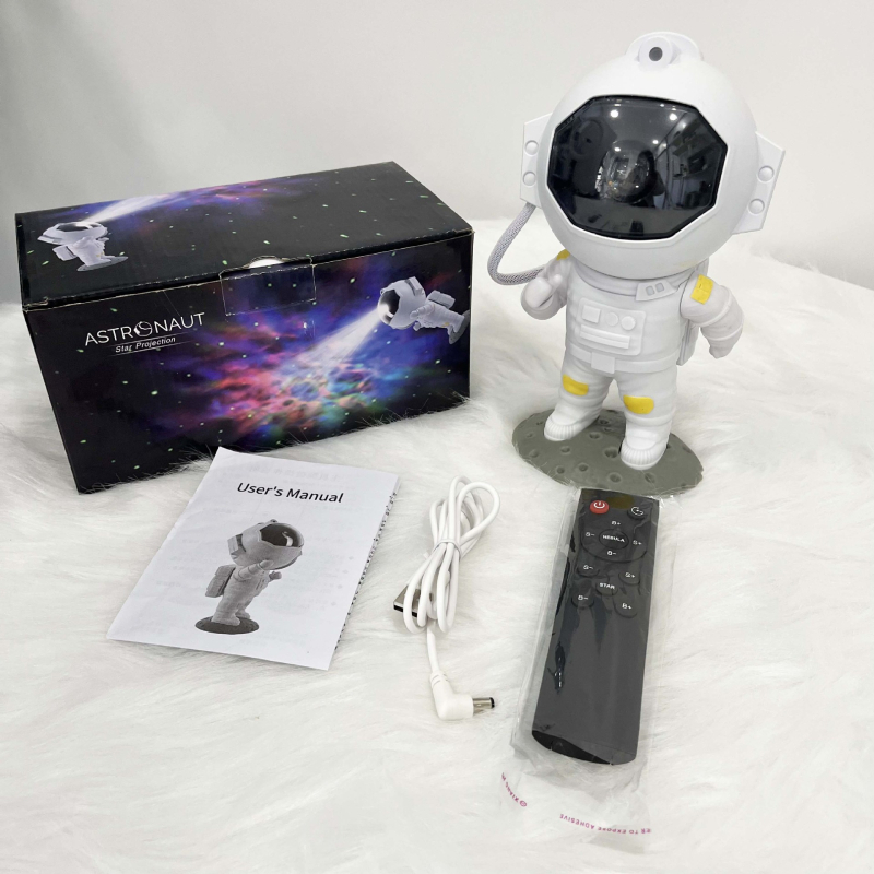 Űrhajós csillagos ég projektor – USB táplálású asztali hangulatvilágítás távirányítóval