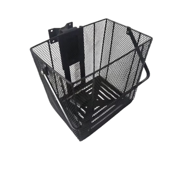 Καλάθι ποδηλάτου από μεταλλικό πλέγμα, αποσπώμενο και φορητό, προσαρμόσιμο