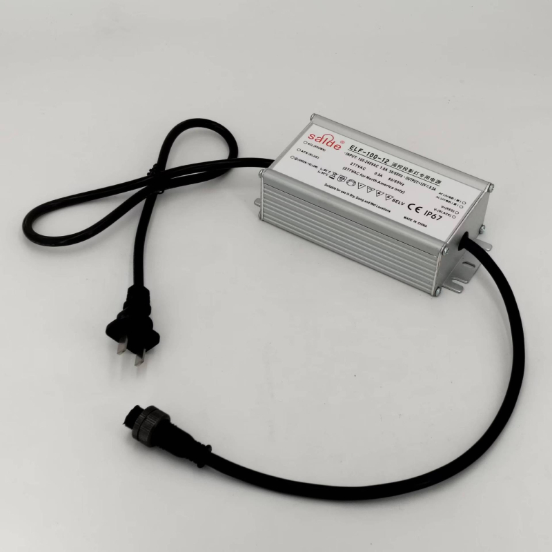 Saide napajanje za projektor s daljinskim upravljačem i logom — 80W/100W, IP67, CE i 3C certifikat, napajanje s prekidačem