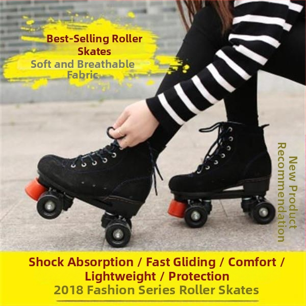 Strength Factory Ролер кънки за възрастни с платнено горно, подметка от ТПР и мигащи колела