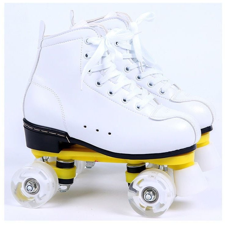 Strength Factory Ролер кънки за възрастни с платнено горно, подметка от ТПР и мигащи колела