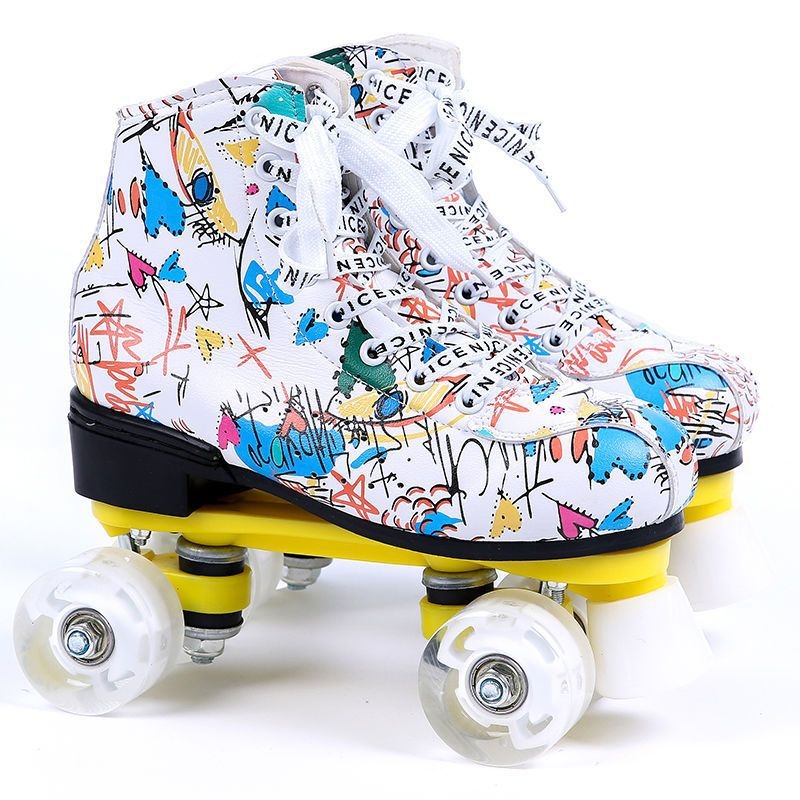 Strength Factory Ролер кънки за възрастни с платнено горно, подметка от ТПР и мигащи колела