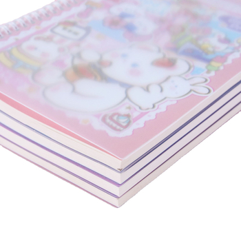 Bilježnica sa spiralnim povezom u sladkom karikaturnom stilu; 80 listova / 160 stranica; papir 80 gsm; prilagodljivo