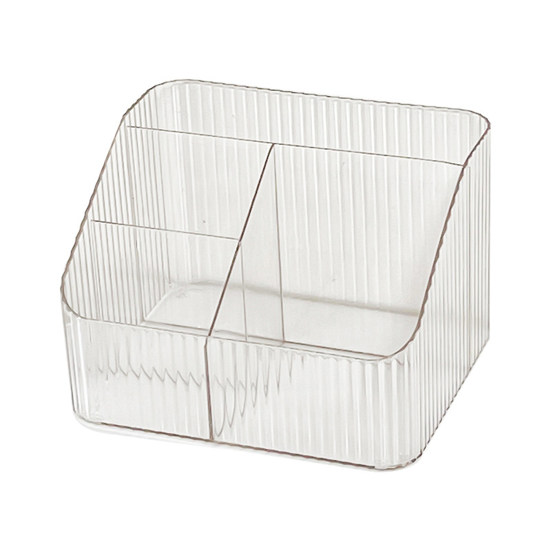 Stolni kozmetički organizator – četvrtasta plastična kutija s pretincima, model JJ-0933, moderni minimalistčki stil, za kozmetiku