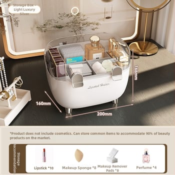 Cutie de depozitare pentru ruj cu capac, organizator cosmetic de birou anti-praf, plastic, stil lux accesibil, siglă serigrafică, personalizabil