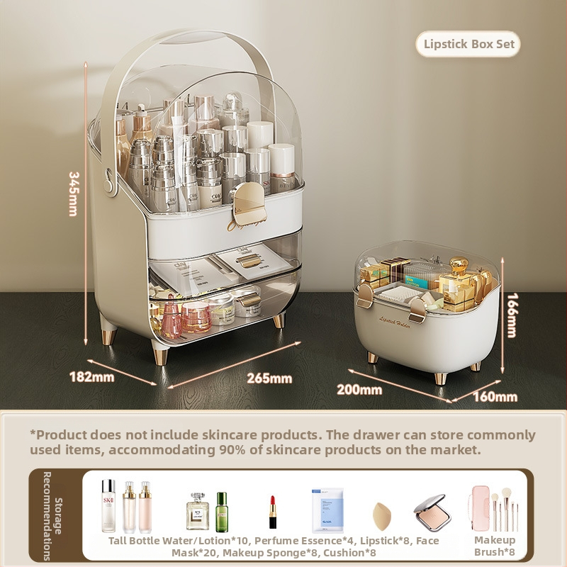 Cutie de depozitare pentru ruj cu capac, organizator cosmetic de birou anti-praf, plastic, stil lux accesibil, siglă serigrafică, personalizabil