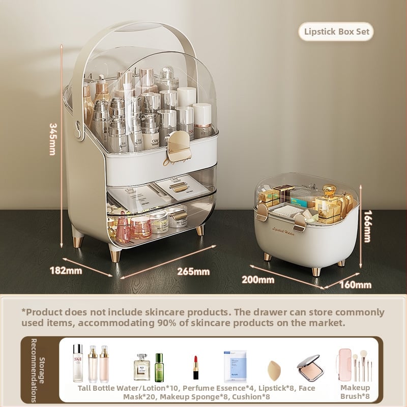 Cutie de depozitare pentru ruj cu capac, organizator cosmetic de birou anti-praf, plastic, stil lux accesibil, siglă serigrafică, personalizabil