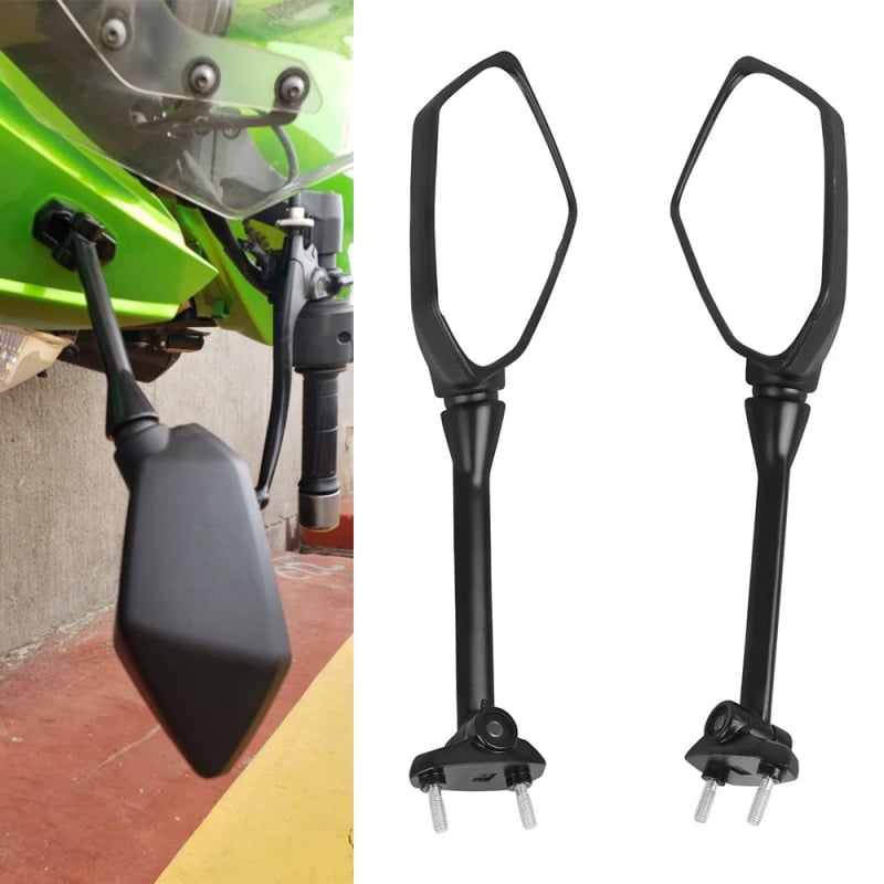 Καθρέφτης μοτοσικλέτας Kawasaki Ninja 650R / ER-6F / Z1000SX (2009–2015): αλουμινένιος άξονας και πλαστικό περίβλημα; μοντέλο 397; υψηλή αντοχή σε κραδασμούς