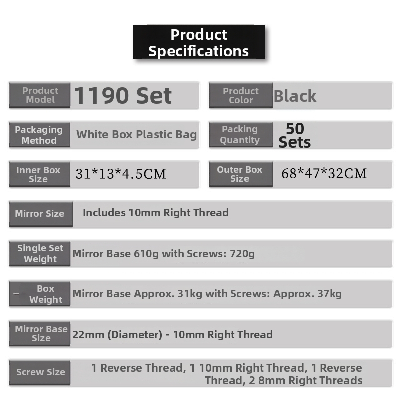 Комплект огледала за обратно виждане за мотоциклет, SL-1190, кръгло сгъваемо, сферично огледало, ABS покритие, съвместим със спортни мотоциклети и електрически велосипеди