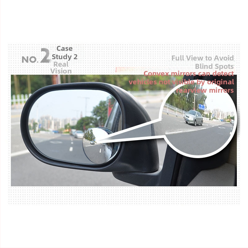 Задно огледало за кола – 360° регулиране, универсално безрамково стъклено огледало за слепи зони