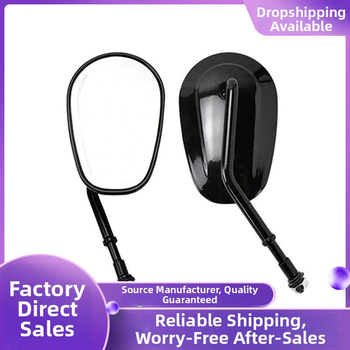 Задно огледало за Harley мотоциклети — конвексно огледало, алуминиев корпус, стъклено огледало, модел 1484, съвместимо с Harley универсална модификация